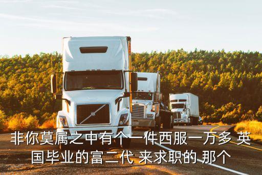 非你莫屬之中有個一件西服一萬多 英國畢業的富二代 來求職的 那個