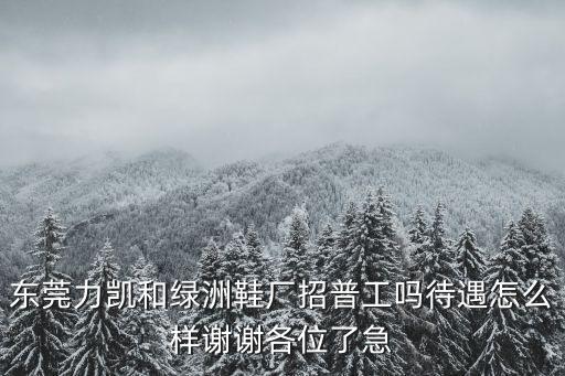 東莞力凱鞋廠工資多少，東莞的鞋廠工資怎么樣