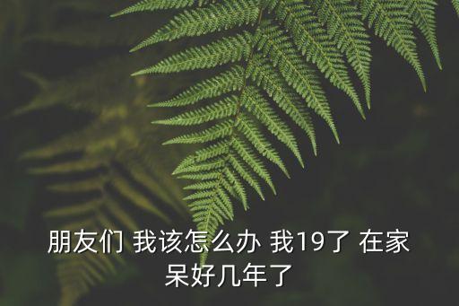 朋友們 我該怎么辦 我19了 在家呆好幾年了