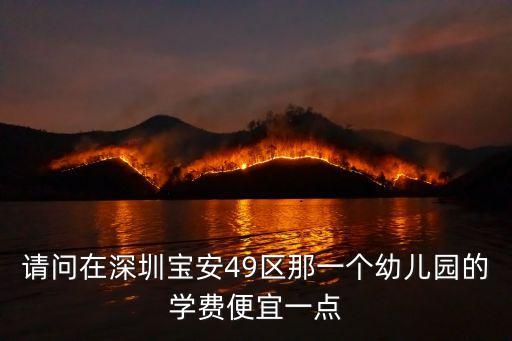 深圳雅豪祥苑幼兒園學費貴嗎，請問在深圳寶安49區那一個幼兒園的學費便宜一點