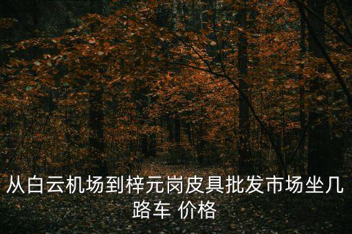 廣州白云梓元崗路皮具，從白云機場到梓元崗皮具批發市場坐幾路車 價格