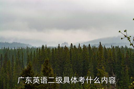 廣東英語(yǔ)二級(jí)具體考什么內(nèi)容