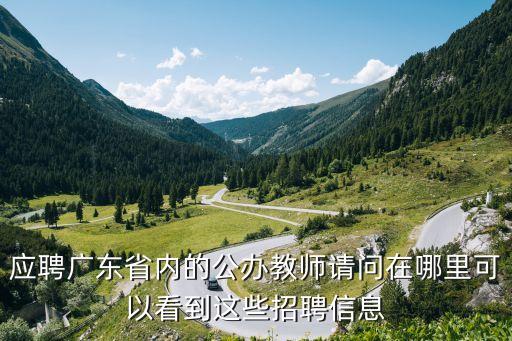 東莞公辦學校招聘老師嗎，應聘廣東省內的公辦教師請問在哪里可以看到這些招聘信息