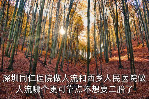 深圳同仁婦科人流價格，深圳同仁婦科醫院流產要多少錢