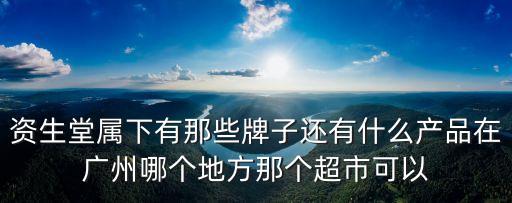 資生堂屬下有那些牌子還有什么產(chǎn)品在廣州哪個地方那個超市可以