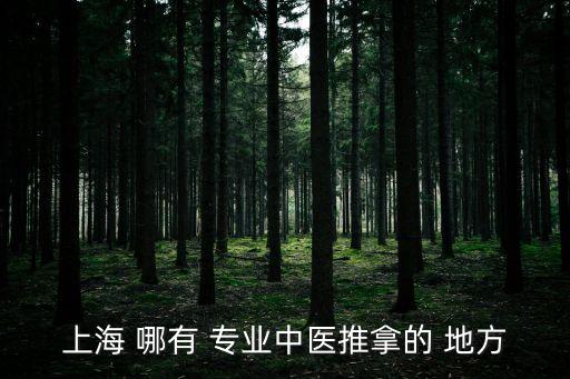 上海市中醫(yī)推拿醫(yī)院，上海哪里中醫(yī)推拿好