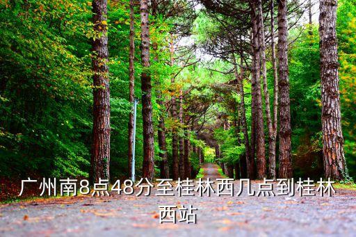 廣州南8點48分至桂林西幾點到桂林西站