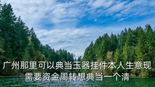 廣州那里可以典當玉器掛件本人生意現需要資金周轉想典當一個清