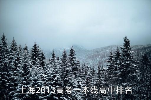 上海市香山中學(xué)高考光榮榜，上海2013高考一本線高中排名