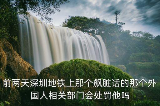 深圳地鐵剛性接觸網，深圳地鐵的罰款