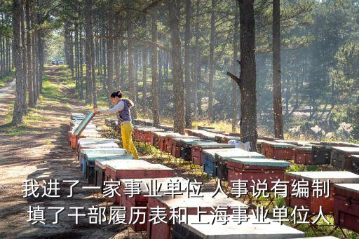 我進了一家事業單位 人事說有編制 填了干部履歷表和上海事業單位人