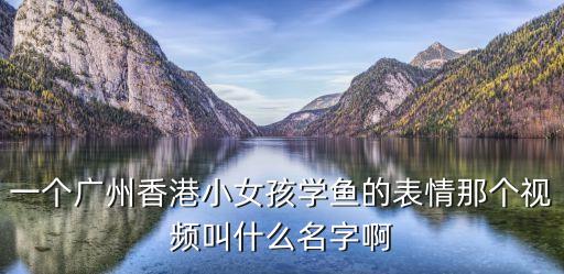 一個廣州香港小女孩學魚的表情那個視頻叫什么名字啊