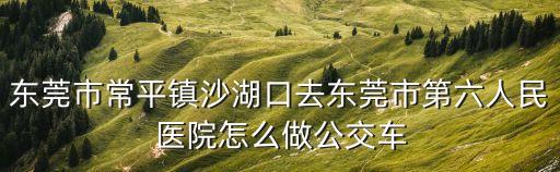 東莞沙湖到常平醫院坐幾路車，東莞市常平鎮沙湖口去東莞市第六人民醫院怎么做公交車