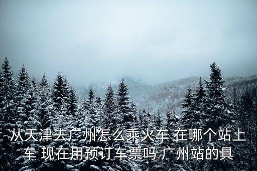 從天津去廣州怎么乘火車 在哪個站上車 現在用預訂車票嗎 廣州站的具