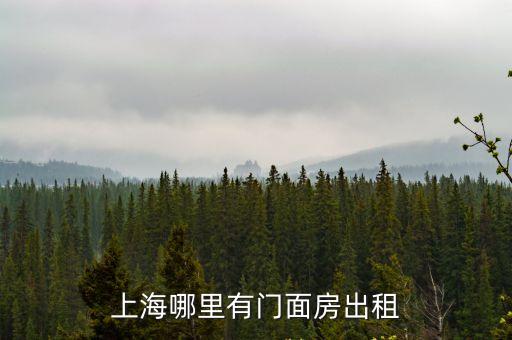 上海哪里有門面房出租