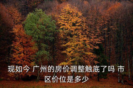 現(xiàn)如今 廣州的房?jī)r(jià)調(diào)整觸底了嗎 市區(qū)價(jià)位是多少