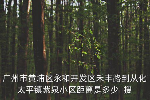 廣州市黃埔區(qū)永和開發(fā)區(qū)禾豐路到從化太平鎮(zhèn)紫泉小區(qū)距離是多少  搜