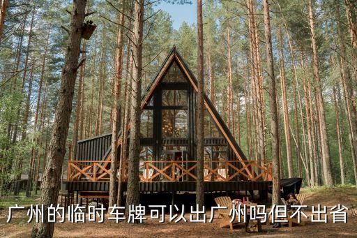 廣州的臨時車牌可以出廣州嗎但不出省