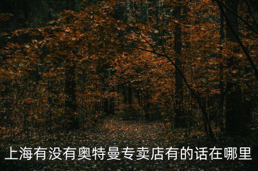 上海有沒有奧特曼專賣店有的話在哪里