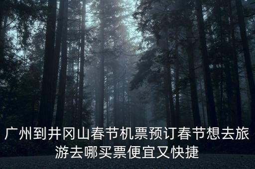 廣州到井岡山機票價格，廣州到井岡山春節機票預訂春節想去旅游去哪買票便宜又快捷