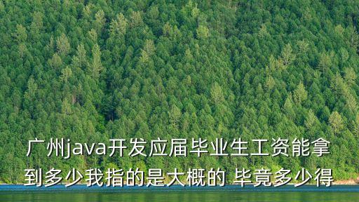 廣州java開發(fā)應(yīng)屆畢業(yè)生工資能拿到多少我指的是大概的 畢竟多少得