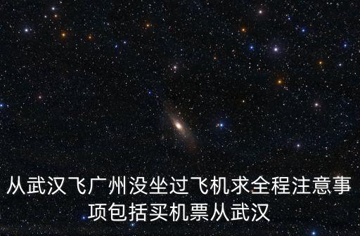 從武漢飛廣州沒坐過飛機求全程注意事項包括買機票從武漢