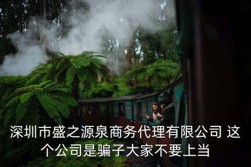 深圳市盛之源泉商務代理有限公司 這個公司是騙子大家不要上當
