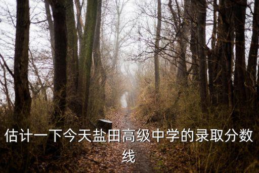 估計一下今天鹽田高級中學的錄取分數線