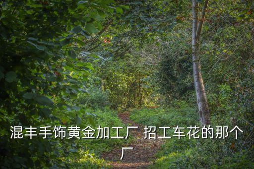 廣州黃金車花招工，混豐手飾黃金加工廠 招工車花的那個廠