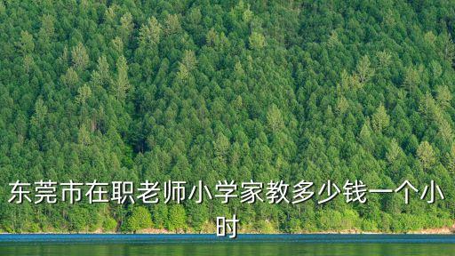 東莞市在職老師小學(xué)家教多少錢一個小時