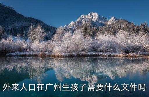 廣州外區(qū)生，外來人口在廣州生孩子需要什么文件嗎