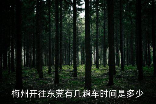 從梅州市到東莞石排怎么坐車，梅州開往東莞有幾趟車時間是多少