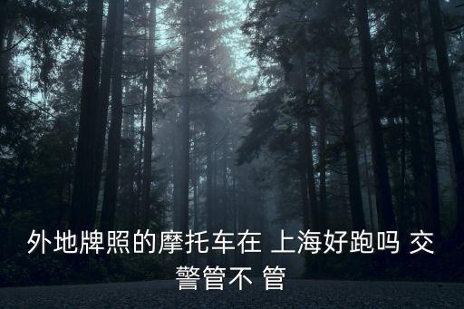 外地牌照的摩托車在 上海好跑嗎 交警管不 管