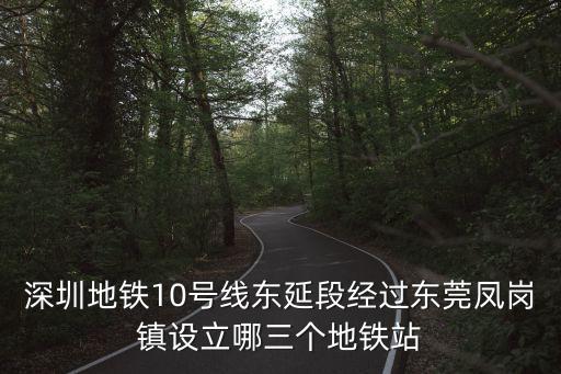 東莞鳳崗什么時候能開通地鐵，東莞什么時候能通地鐵