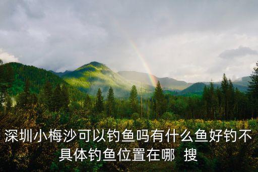 深圳小梅沙可以釣魚嗎有什么魚好釣不具體釣魚位置在哪  搜