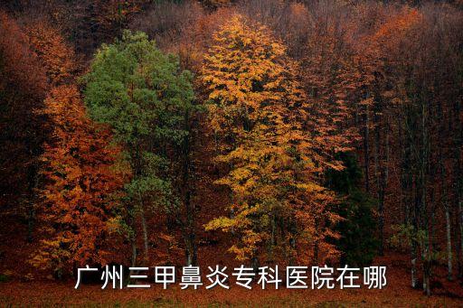 廣州三甲鼻炎專科醫院在哪