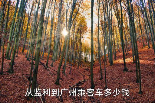 從監利到廣州乘客車多少錢