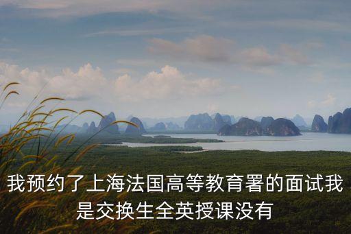上海市高等教育面試，我預約了上海法國高等教育署的面試我是交換生全英授課沒有