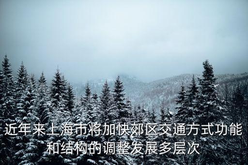 近年來上海市將加快郊區(qū)交通方式功能和結(jié)構(gòu)的調(diào)整發(fā)展多層次