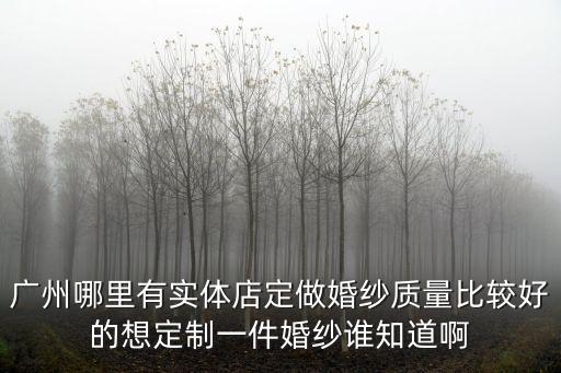 廣州哪里有實(shí)體店定做婚紗質(zhì)量比較好的想定制一件婚紗誰(shuí)知道啊