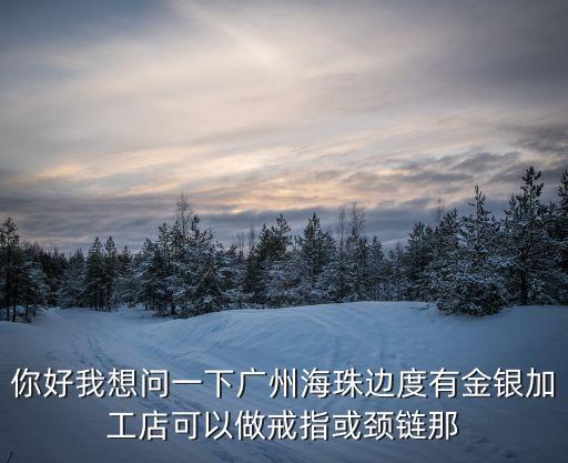 你好我想問一下廣州海珠邊度有金銀加工店可以做戒指或頸鏈那