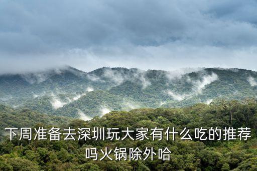 下周準備去深圳玩大家有什么吃的推薦嗎火鍋除外哈