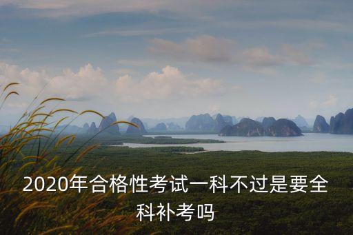 2020年合格性考試一科不過是要全科補考嗎