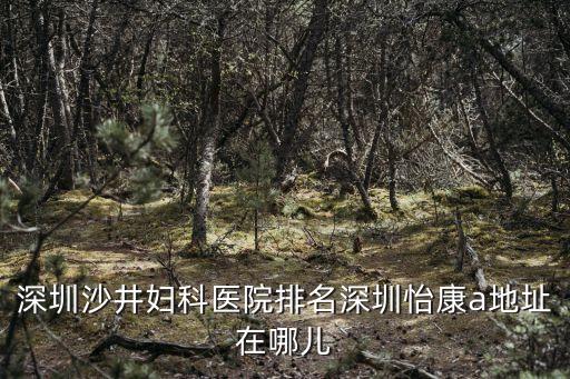 深圳沙井婦科醫(yī)院排名深圳怡康a地址在哪兒