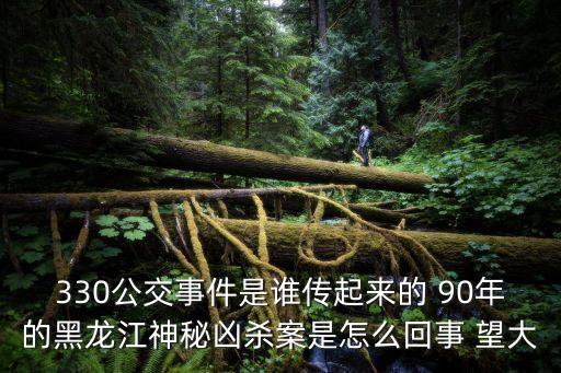 330公交事件是誰(shuí)傳起來(lái)的 90年的黑龍江神秘兇殺案是怎么回事 望大