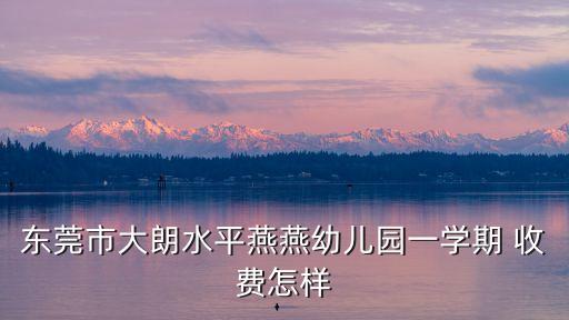 東莞市大朗水平燕燕幼兒園一學期 收費怎樣