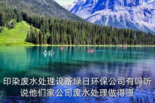 印染廢水處理設備綠日環保公司有嗎聽說他們家公司廢水處理做得很