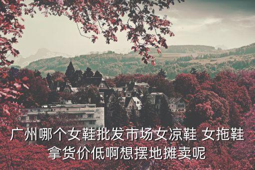 廣州哪個女鞋批發市場女涼鞋 女拖鞋拿貨價低啊想擺地攤賣呢