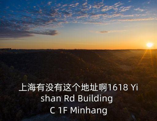 上海有沒(méi)有這個(gè)地址啊1618 Yishan Rd Building C 1F Minhang