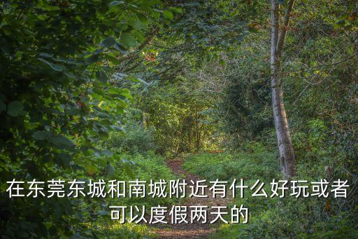 東莞東城好玩還是東莞南城，請問東莞南城和東城有什么地方好玩在哪里列舉幾個